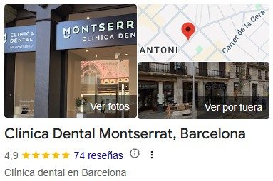 Mapa Clínica Dental Montserrat · Barcelona